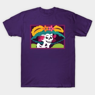 Mexican Day Of The Dead Catrina Skull / Traditional Cultural Icon in México by Akbaly T-Shirt